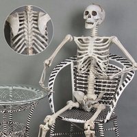 1:1 170cm Halloween Prop Life Size Human Skull Skeleton Haunted House Decoration
