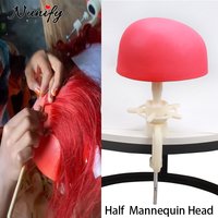 Manequin Head For Wigs Making Half Wig Head For Ventilating Human Hair Closure And Frontal, Lace Wig Making Tools Mannequin Head
