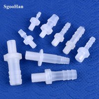 5~200pcs M5 M6 M8 Male Thread To 2~10mm PP Pagoda Direct Connectors Aquarium Tank Adapter Micro Irrigation Water Pipe Hose Joint