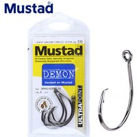 Mustad 39951 Fishing Hooks Demon Circle High Carbon Steel Fishing Hooks Sharp Strong Rustproof Sea Carp Catfish Anzuelos Pesca