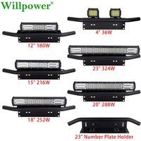 SUV Auto 23" Lizenz-Nummernschildhalter mit 4" 12" 15" 18" 20" LED-Lichtleiste Offroad 4WD 4x4 Truck Tri-Row Fog Lightbar Spotlight