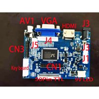HDMI Compatible Driver Board TTL VGA LVDS AV Universal 50pin TTL 800*480 Resolution Ratio PCB800099 VGA AV 12V Power