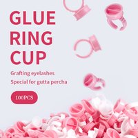 NATUHANA 100 Stück Einweg-Kleberinge für Wimpernverlängerung, Wimpernkleber, Tattoo-Pigmentbehälter, Tintenpalette, Halterringe