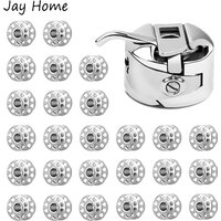 1Pc Sewing Machine Bobbin Case Bobbin Holder with 5Pcs Metal Bobbins for Home Sewing Machine DIY Needlework Sewing Accessories