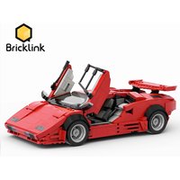Bricklink Technical Car Countachs QV Lamborghinis Speed Vehicles City Racing Creative Expert MOC Sets Building Blocks Toys Gift