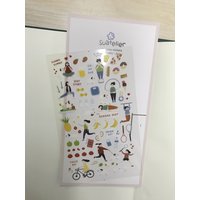 Suatelier Diet PVC Cutting Die Stickers Girls Foods Exercise Scrapbooking Material Diary Home Hobby DIY Decoration Craft