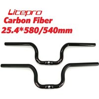 Litepro For Brompton Handlebar 25.4mm 580mm 540mm Carbon Fiber Swallow-shaped Handlebar Cycling Folding Bike Part