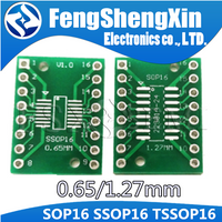 10pcs TSSOP16 SSOP16 SOP16 to DIP16 Transfer Board DIP Pin Board Pitch Adapter PCB adapter sop16 ssop16 smd to DIP16 Pinboard