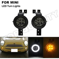 Full LED Turn Signal Light Halo Parking Light For Mini Cooper R50 R53 2000-2006 R52 Cabrio 2002-2008 Smoke/Clear Corner Lamp