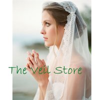 Long Juliet Vintage Lace Appliques Edge Bridal Wedding Veils for Brides Ivory Tulle Veil with pearls Velo de Negra Voile mariage