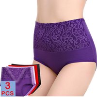 3Pcs Baumwolle Höschen für Frauen Plus Größe Unterwäsche Hohe Taille Bauch Schriftsätze Weibliche Mädchen Postpartale Erholung Höschen frauen