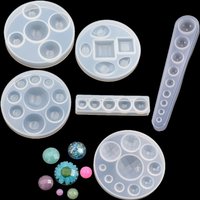 SNASAN Silicone Mold Half Ball Oblate Cabochon Pendant Resin Silicone Mould Jewelry Making Handmade Tool Epoxy Resin Molds
