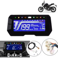 LED 12000RPM 6 Gear Universal Motorcycle LCD Digital Speedometer Backlight Motorcycle Odometer For 1, 2,4 Cylinders Meter