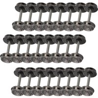 Evemodel-Laufradsets, 24 Stück, Maßstab 1:87, HO, 33 Zoll, Metall-DC-Räder für Modelleisenbahnen, Laufradsatz C8725