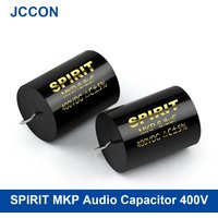 2Pcs SPIRIT Audio Capacitor MKP Audiophile Frequency-Divided Divider 400V 2.2uF 3.3uF 3.9uF 4.7uF 6.8uF 10uF For Speaker Audio
