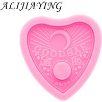 Shine Inside Resin Badge Reel Mold Ouija Board Hearts Silicone Epoxy Molds for DIY Earrings Jewelry Making Tools DY0336