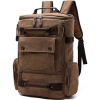 Men's Backpack Vintage Canvas Backpack School Bag Men's Travel Bags Large Capacity Backpack Laptop Backpack Bag Rucksack image 4