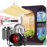 Grow tent Kit GrowBox Full Set 1000W LED Grow Light + 4"/ Carbon Filter Combo Multiple Size greenhous Indoor Growing Hydroponic