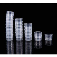 100pcs 10ml Disposable Measuring Cups Thickened Clear Plastic Liquid Volumetric Measurement Cups Multi-Purpose Measuring Cup