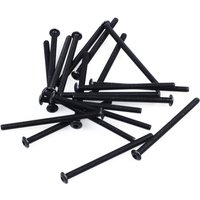 M3 x 45mm Alloy Steel Hex Socket Button Head Screws Black 20 Pcs