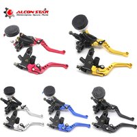 Alconstar- 7/8" 22mm Motorcycle Clutch Brake Master Cylinder Reservoir Levers Kit Fluid Reservoir Set For Honda For Kawasaki KLX
