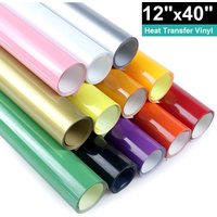 1 Roll 12'x40'/30.5cmx20/100/150cm Matte Pu Heat Transfer Vinyl Decorative Films Pattern T-shirt Iron On HTV Printing HTV Vinyl