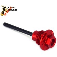 CNC 09-16 Motorrad Rot Aluminium Ölmessstab Gauge Stecker Für HONDA CRF450R CRF 450R 450 R 2009-2011 2012 2013 2014 2015 2016