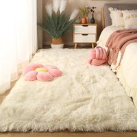 Puszyste, duże dywany z długim włosiem do salonu, pod stolik kawowy, z możliwością prania, 160x230, grube dywany do pokoju dziewczynki, antypoślizgowe maty do użytku wewnątrz.