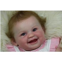 NPK 22 Inch DIY Reborn Doll Kit Smiling Face Juliana by Ping Luo Soft Touch Unpainted Unfinished Doll Parts for Collectors