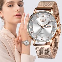 2025 LIGE luxe dames montre femmes étanche or Rose Bracelet en acier femmes montre-Bracelet haut marque Bracelet horloges Relogio Feminino