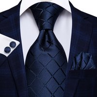 Blue Business Solid Plaid Striped Men's Tie NeckTie 8.5cm Ties for Men Formal Luxury Gold Orange Wedding High Quality Gravata