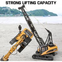 HUINA 1:14 RC Truck Crawler Alloy Tractor Engineering Car 2.4GHz Remote Controlled Car 15 Channel RC Crane Toys for Boys Kids