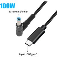 45W 65W 90W Dc Power Charger Converter USB Type C Adapter Cable for Hp Stream Spectre Pavilion Envy Eliteboook Fast Charge Cable