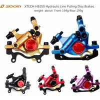 ZOOM XTECH HB100 MTB Hydraulic Line Pulling Disc Brakes Set 160mm Folding bike Wire Pull Mountain Bike Scooter Accessories