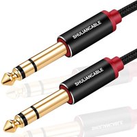 Lungfish Guitar Instrument Cable, 6.35mm TRS Stereo Audio Cable Male to Male for Electric Guitar, bass Guitar, Electric Mandolin