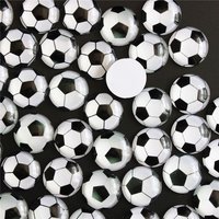 8mm 10mm 12mm 14mm 16mm 18mm 20mm 25mm Football Pattern Glass Cabochon Flatback Photo Base Tray Blank DIY Making Accessories