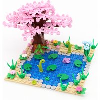 Décennie s de construction de briques MOC, pièces de figurine, palette de peinture d'ustensiles, pièce classique, jouets de bricolage, compatibles avec l'accessoire de cuir chevelu Annie, 93551