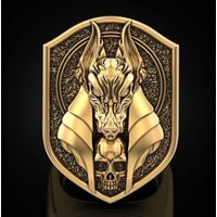 New 2020 The ring of Anubis The Egyptian God of death golring-platedwerewolf ring