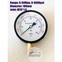 Testeur de buse d'injecteur diesel, manomètre, outil de test de compteur de pression, S60h, 0-60MPa, 0-8000Psi