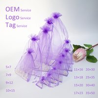 20X30 25X35 30X40 35X50 Gift Bag Organza Bag For Jewelry Drawstring Organza Pouch 50Pcs/Lot Can Customized Logo