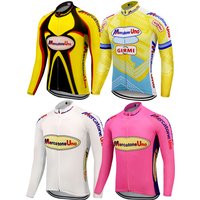 AliExpress Bouygues Classic Team Men Cycling Jersey Long Sleeves No Fleece OR Winter Thermal Road Mountain Biking Wear Multi Choices