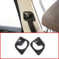 For BMW X3 X4 G01 G02 2018-2022 Car Interior Molding Safety Belt Cover Trim ABS Carbon Fiber Auto Accessories 2 Pcs