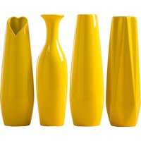 Yellow Color Ceramic Vase Big Size Flower Porcelain Vase Modern Fashion Tabletop Vase Home Wedding Christmas Decoration