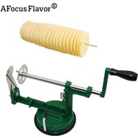 1 Pc Potato Twister Potato Slicer Stainless Steel Kitchen Accessories Tornado Slicer Manual Cutter Spiral Chips
