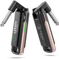 LEKATO UHF Guitar Wireless System Transmitter Receiver WS-70 Built-In Rechargeable Audio 70 Channels 40M Guitar Pickup