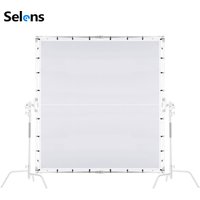 Selens Foldable 1.5/2/2.4M Soft Light Screen Flag Board Butterfly Frame for Video Crew,Film,Stage,Advertisement Photography