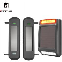 HTZSAFE Solar Wireless Alarm System-800 Meters Wireless Range-100 Meters Sensor Range-Solar Siren & Strobe-DIY Home Security
