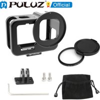 PULUZ für GoPro HERO13 12 11 10 9 Black Verstärktes Gehäuse CNC Aluminiumlegierung Schutzkäfig mit Rahmen & 52mm UV-Objektiv