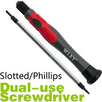 1Piece Red & Black Dual-use Screwdriver 2.0mm Slotted/Phillips 2 in 1 Precision Screwdriver WLXY-2018
