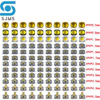 50PCS/lot Copper Pillar Tactile Push Button Switch 4x4 Micro Switch 4*4*0.5/0.8/1.5/1.6/1.7/2/2.5/3/3.5/4.3/5mm mini Tact Switch